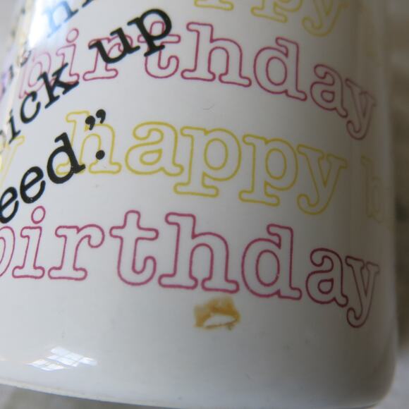 Happy Birthday Over the Hill Coffee Mug Gag Gift White Multicolor Funny Joke - Picture 3 of 5